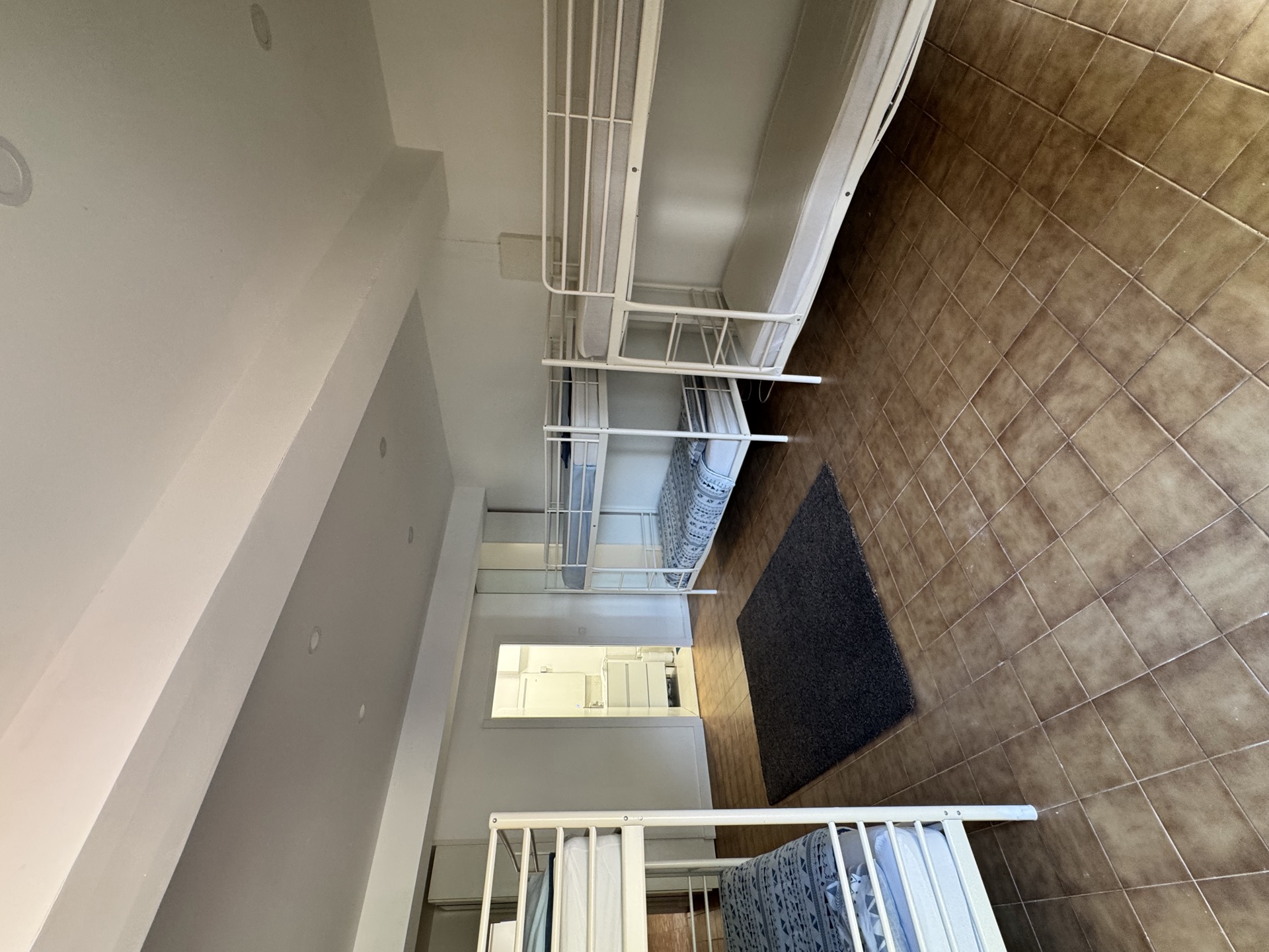 Spacious bunk bed dormitory room